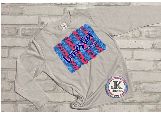Lonestar Baseball Glitter Long Sleeve