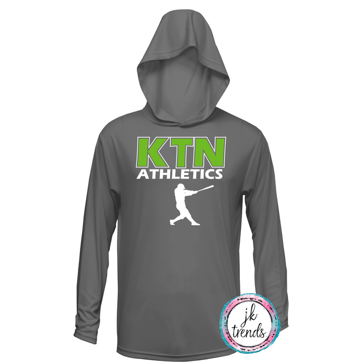KTN Athletics Baseball Long Sleeve Hooded YOUTH Dri-Fit Shirt