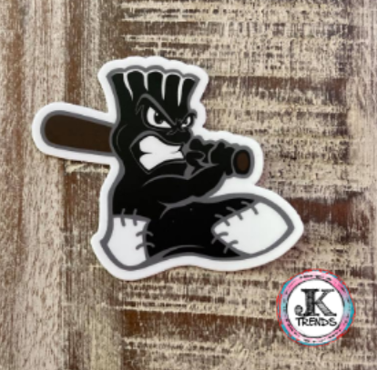 Blacksox Mascot Die Cut Vinyl Sticker