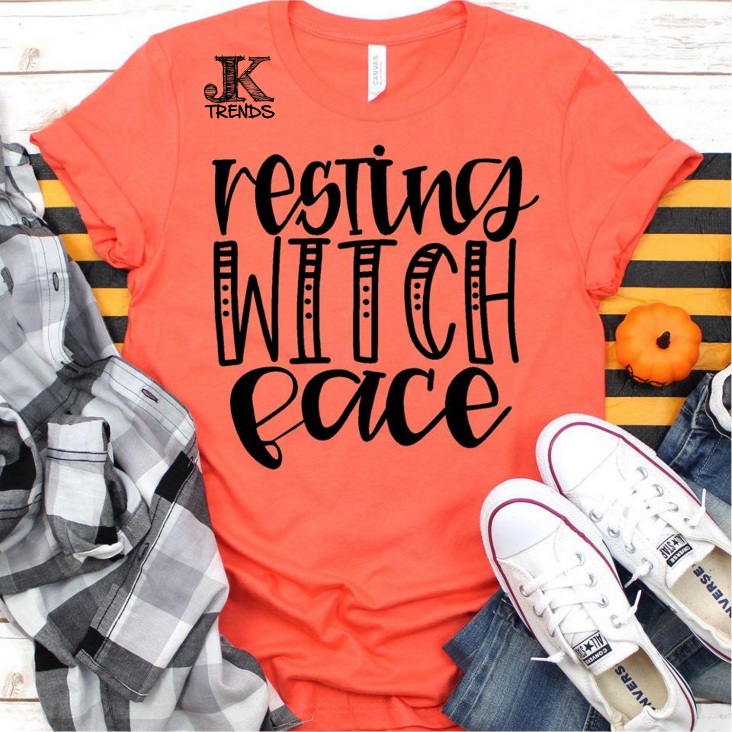 Resting Witch Face Halloween Design Sarcasm Funny Mom Bella Canvas