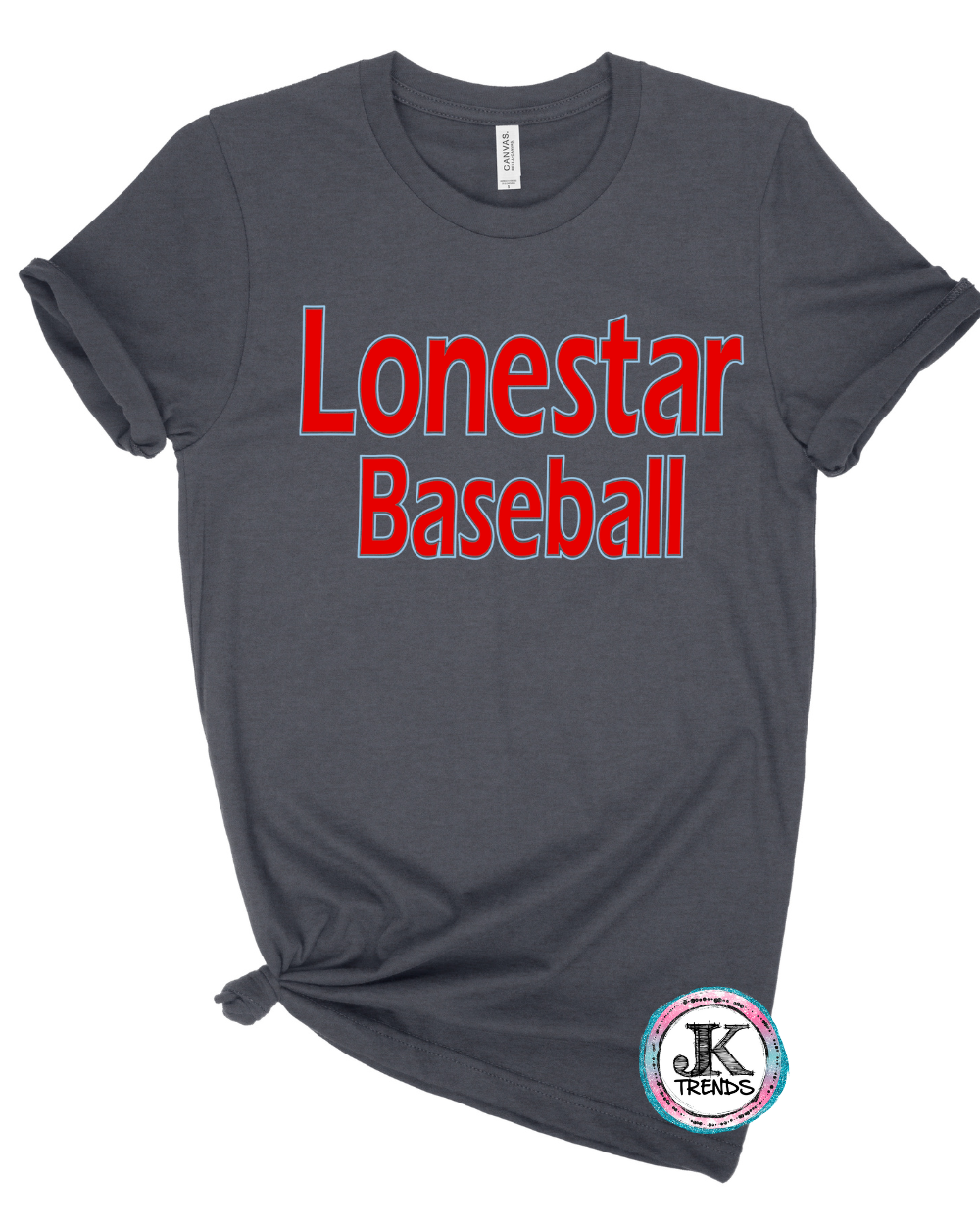 Lonestar Baseball Short Sleeve Bella Canvas Crew Neck