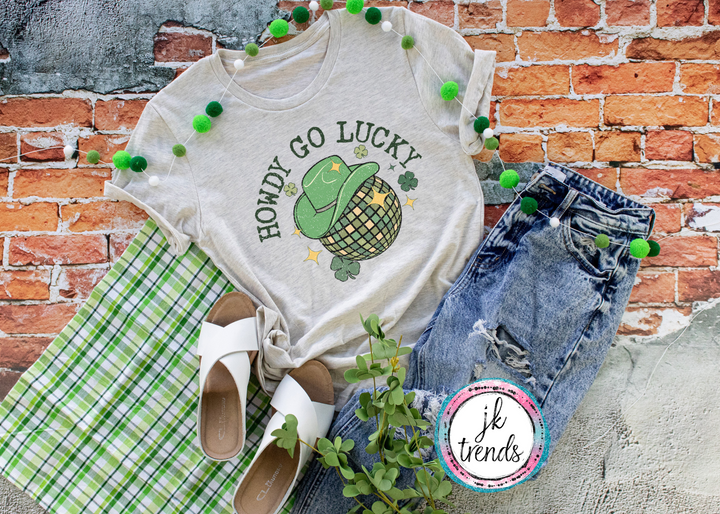 Howdy Go Lucky Rodeo St Patrick's Day ADULT SHORT SLEEVE