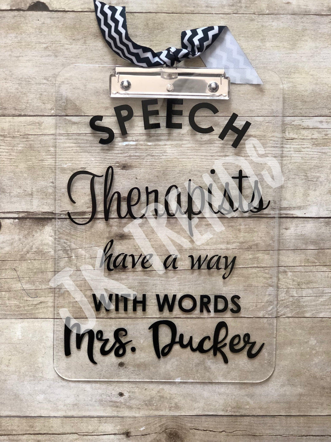 Speech Therapist Appreciation Clip Board - Thank You - Christmas - End of Year - School - Gift speech language SLP clipboard