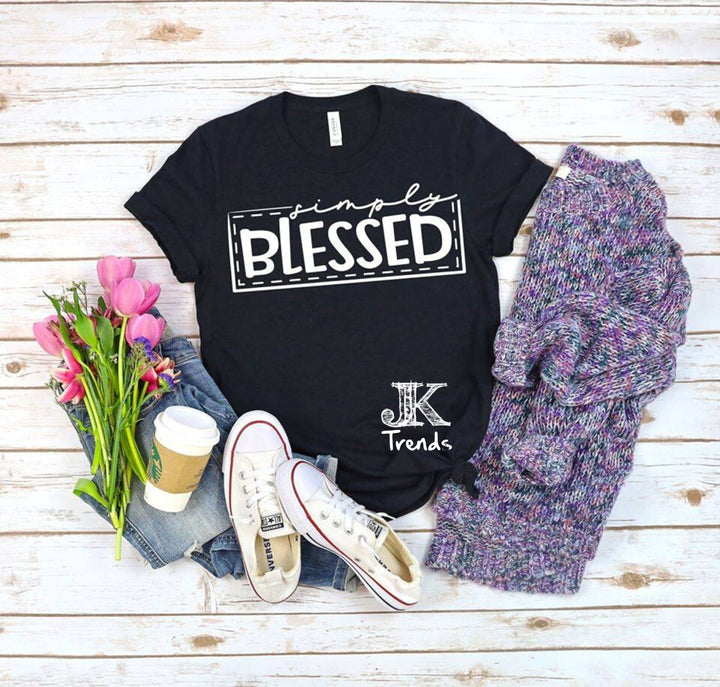 Simply Blessed Motivational mother's day mom fall Thanksgiving shirt Bella Canvas