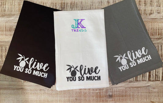 Olive You So Much Kitchen Towel Wedding