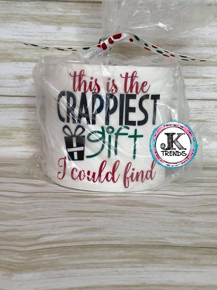This is the Crappiest Gift I Could Find Christmas Toilet Paper, Gag Gift, Gift Card Holder, White Elephant Gift