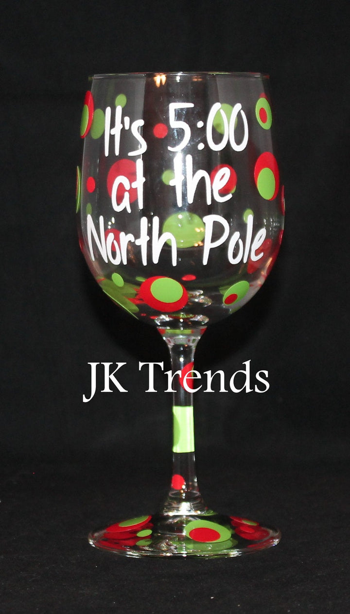 Holiday Wine Glass - Christmas - Friends and Family - Gift - Party - Celebration - Host/Hostess