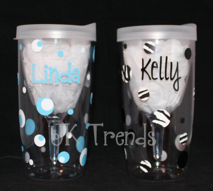Wine Sippy Cup - Name - Birthday - Party - Celebration - Gift - Shower - Bachelorette - Girls/Women