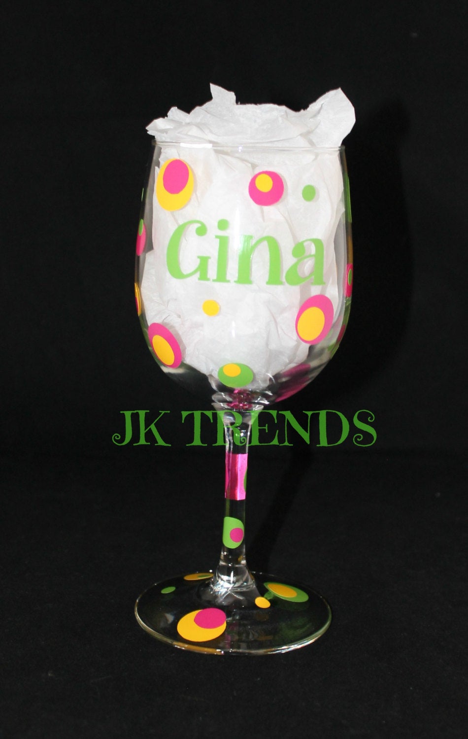 Wine Glass - Name - Birthday - Party - Celebration - Gift - Shower - Bachelorette - Girls/Women