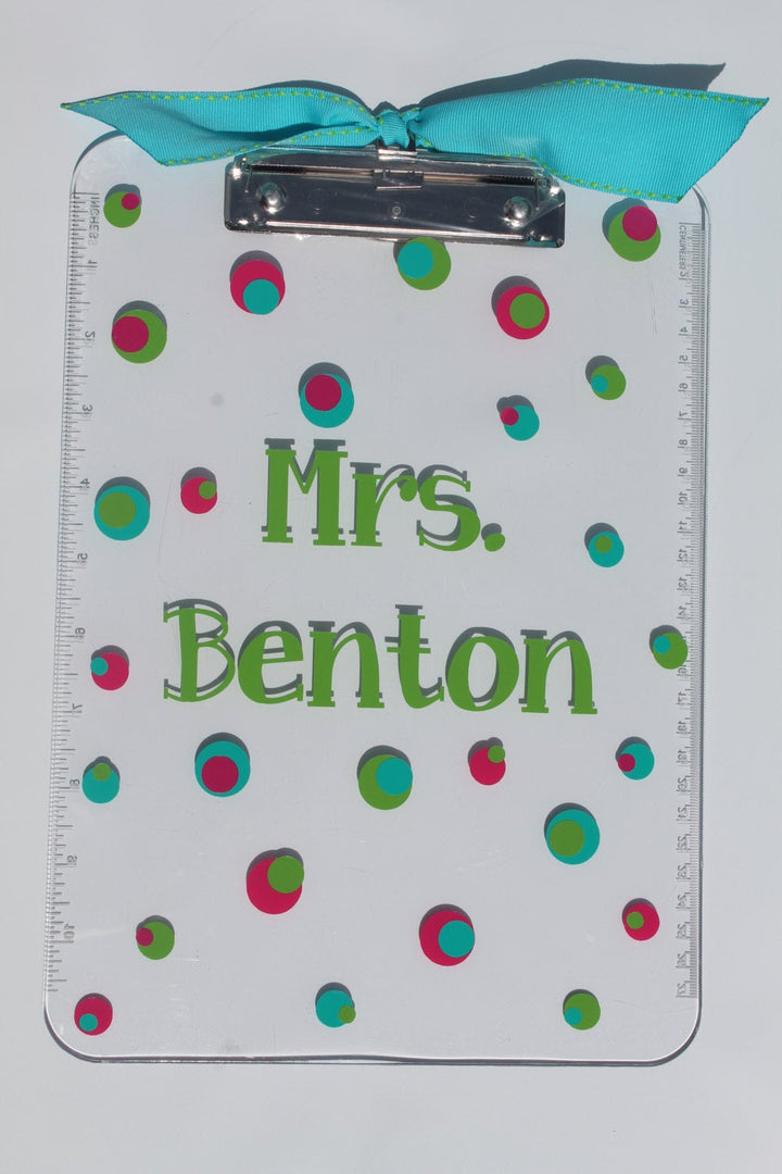 Teacher/Coach  Appreciation Clip Board - Name- Thank You - Christmas - End of Year - School - Gift