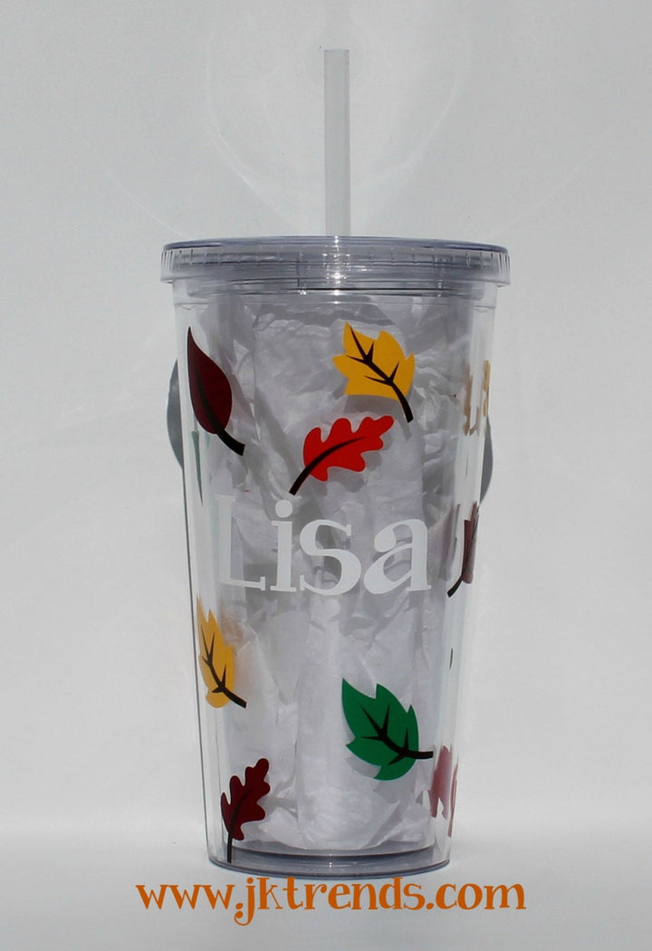 Fall is Here" Acrylic Tumbler - Gift - Birthday - Thanksgiving - Party - Travel - Drink - On-the Go