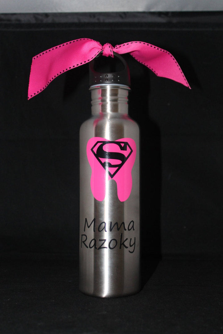 I Turn Dental Students into Dentists" 25 oz. Stainless Steel Water Bottle - Thank You Gift - Staff