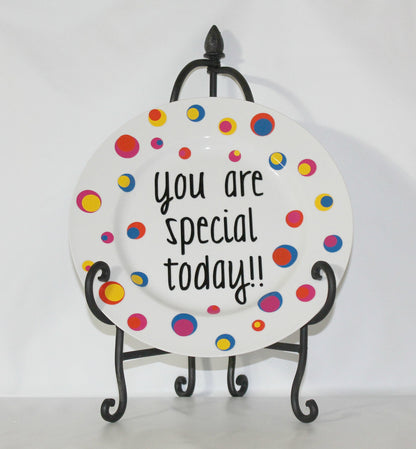 You Are Special" Birthday Plate - Celebration - Gift - Custom - Porcelain - Children - Keepsake