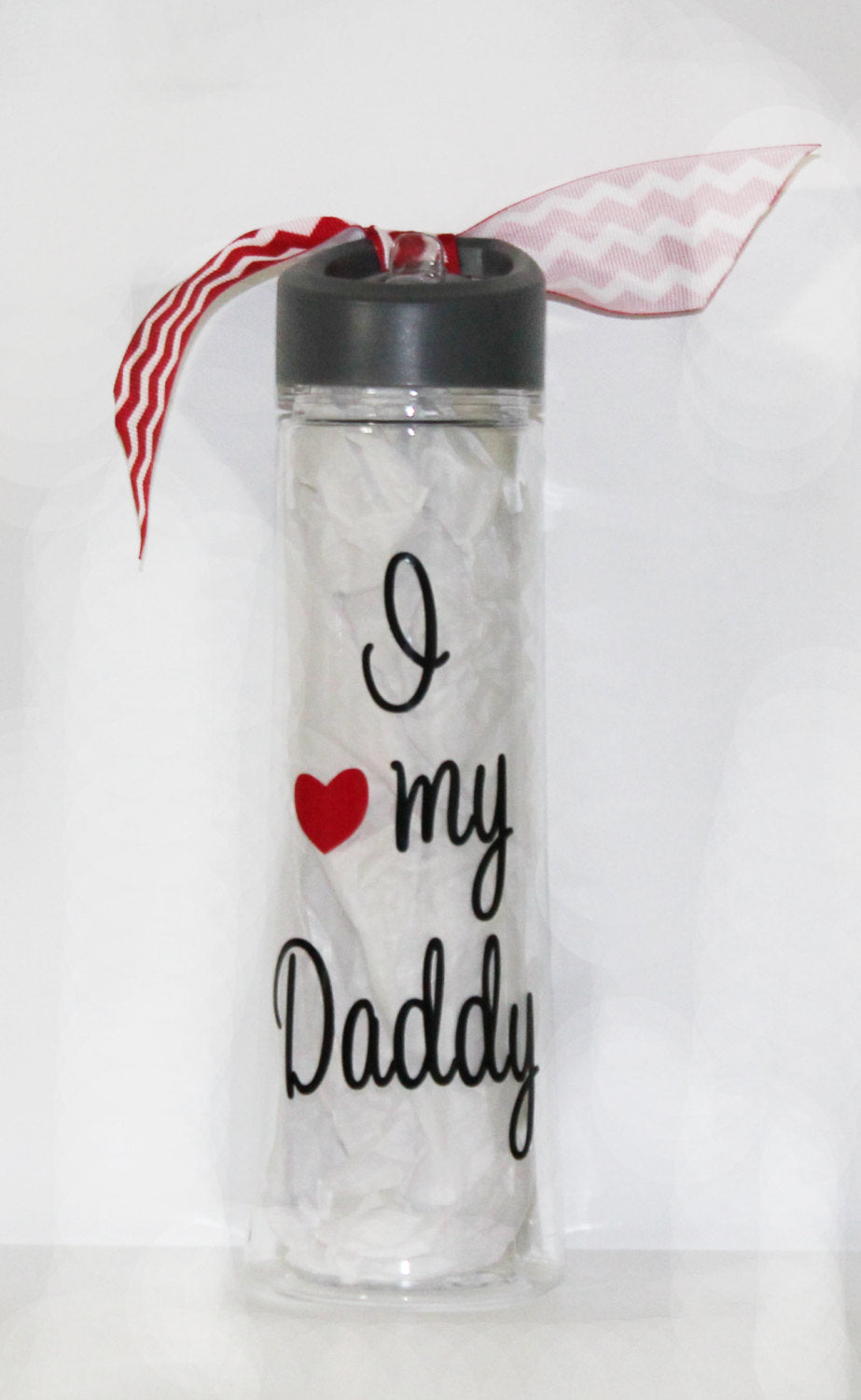 Adorable "I Love My Daddy" Water Bottle - Father's Day - Birthday - Dad - Christmas - Gift - Travel - Drink - On-the-Go - Runner - Athlete