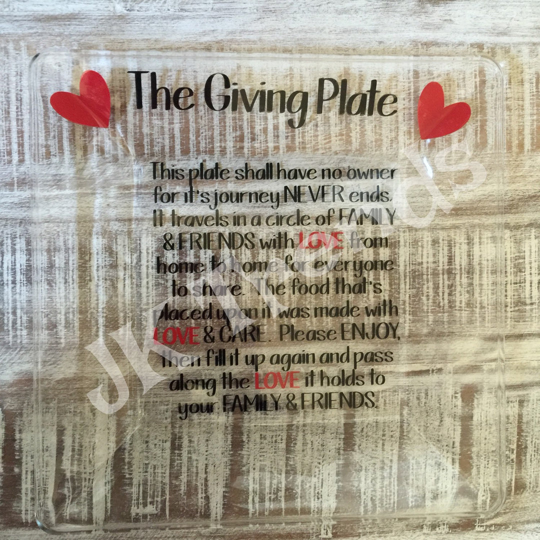The Giving Plate - Friends & Family - Share - Tradition - Gift Idea - Love - Special Occasion - Holidays - Pass Along - Adults - Sentiment