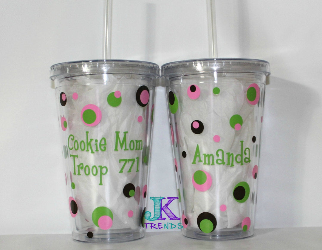 Cookie Mom Scout Troop Leader" Acrylic Tumbler 16oz or 20oz - Gift - Birthday - Club - Mom - Thank You