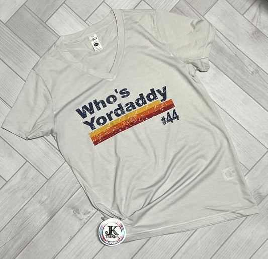 Who's Yordaddy Astros Ladies V-Neck