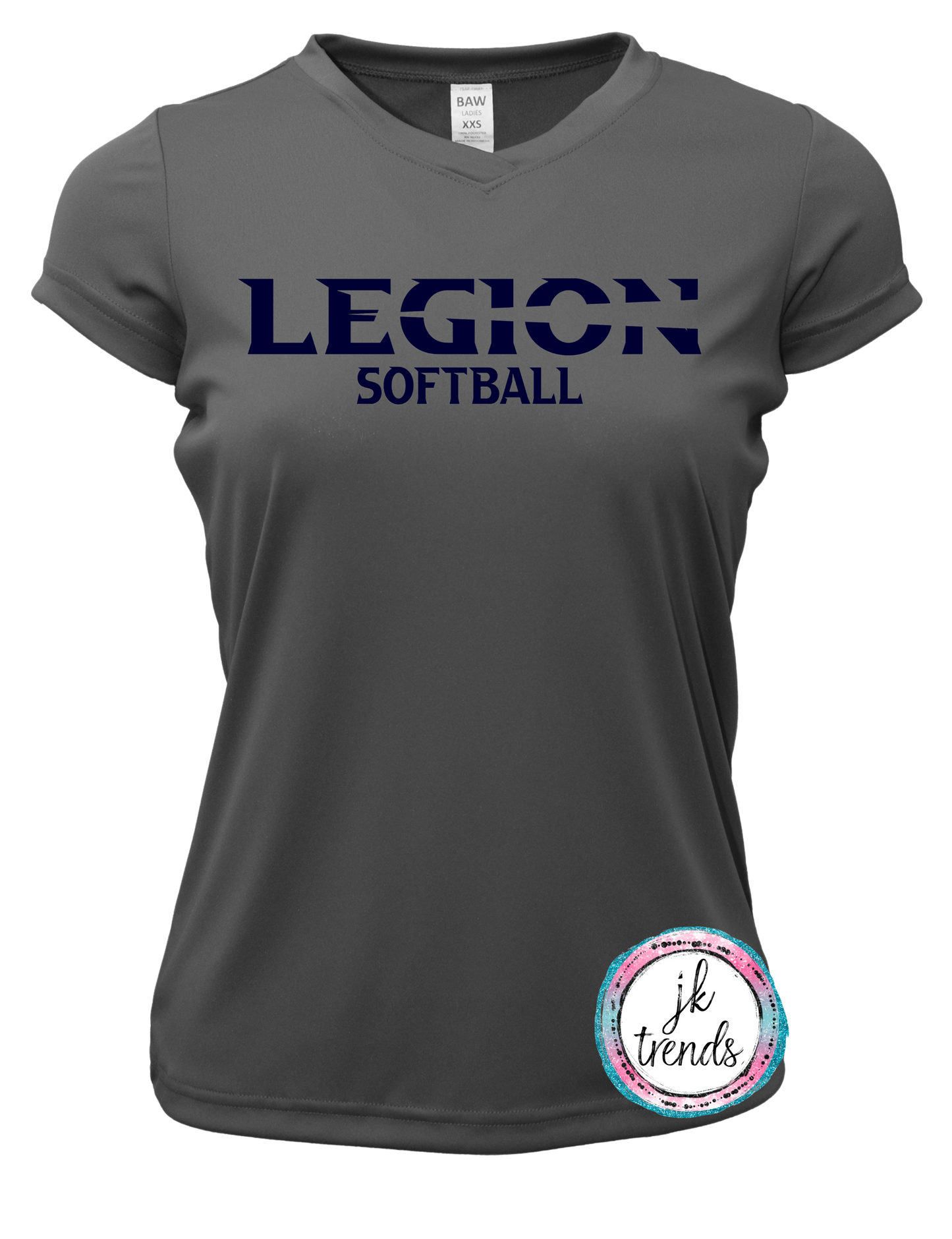 Legion Softball Ladies Performance V-Neck Short Sleeve