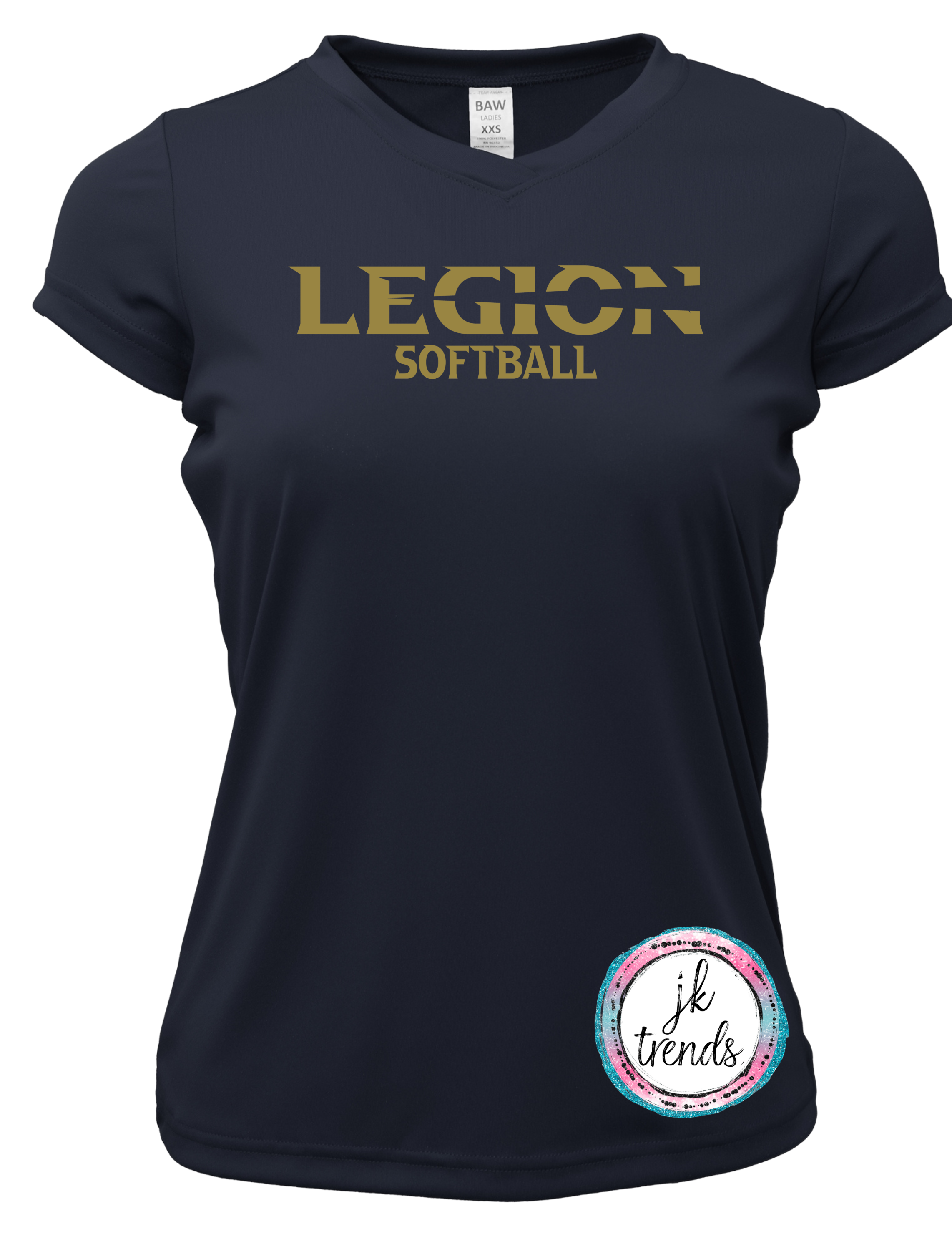 Legion Softball Ladies Performance V-Neck Short Sleeve