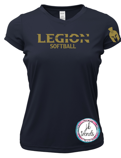 Legion Softball Ladies Performance V-Neck Short Sleeve