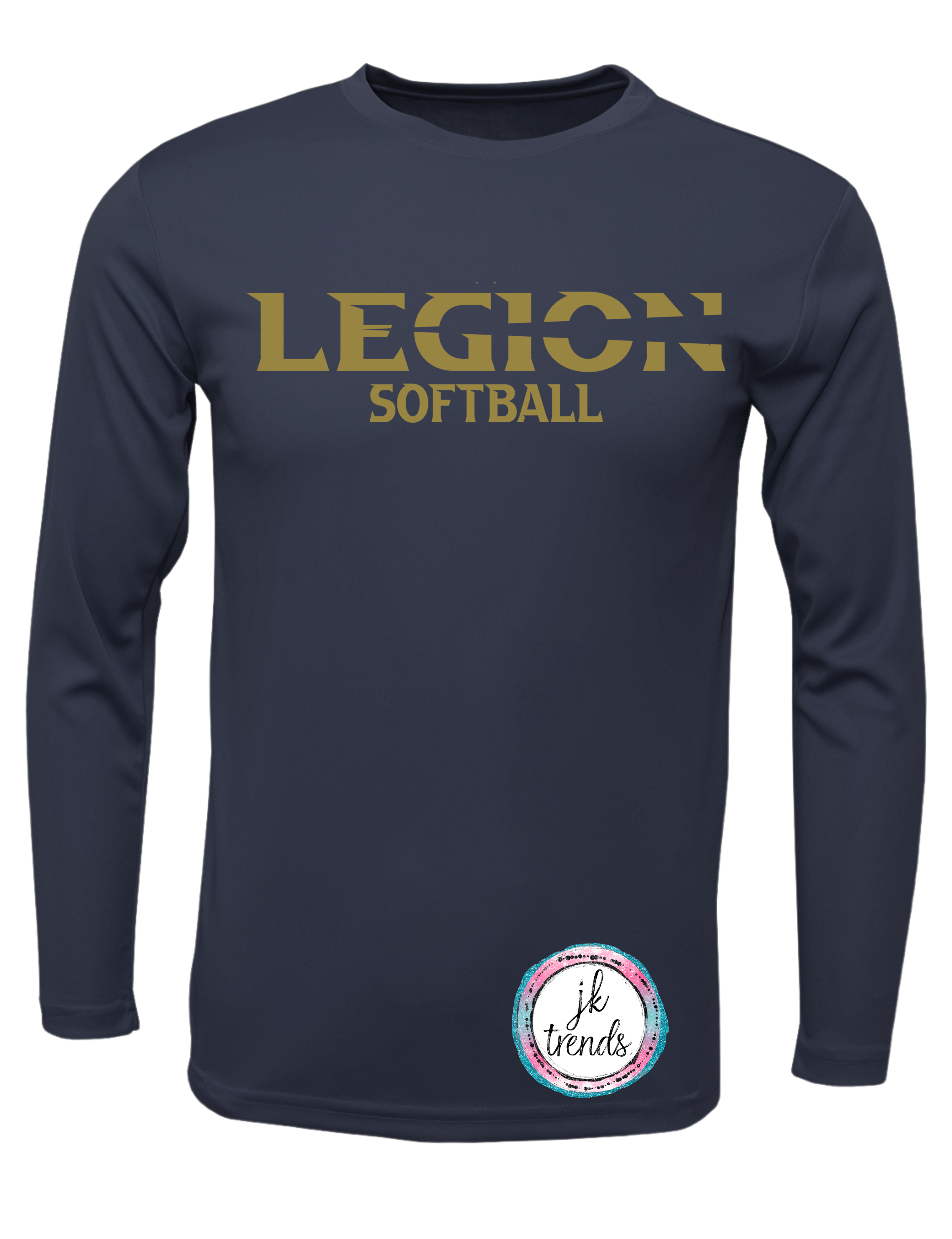 Legion Softball Performance Youth & Adult Crew Long Sleeve Shirt