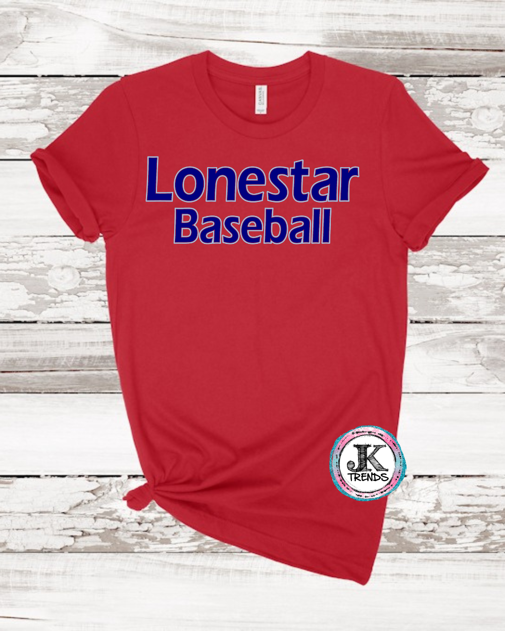 Lonestar Baseball Short Sleeve Bella Canvas Crew Neck